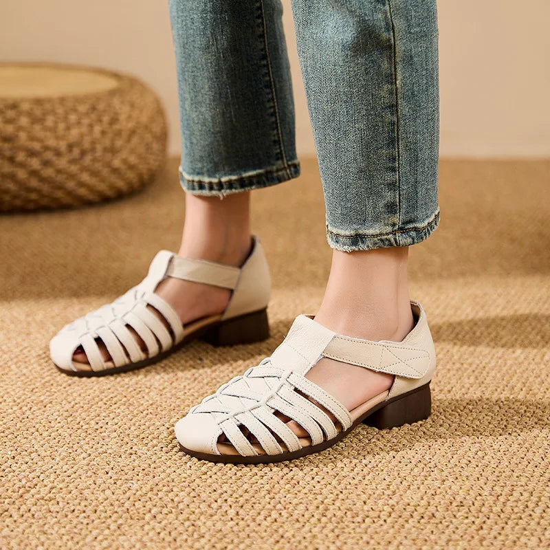 Sandales Gladiateur Cuir Bout Fermé Feerldi | MDN Store