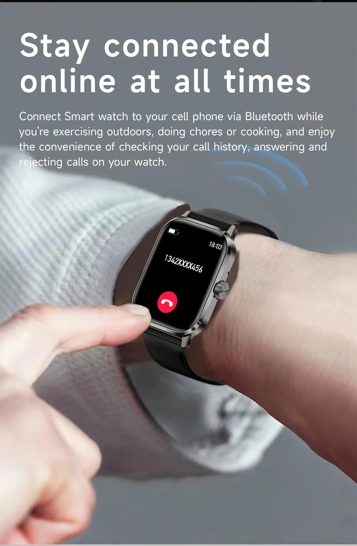 Montre Connectée Ultra-Fine 1.99" Appels Bluetooth GPS | MDN Store