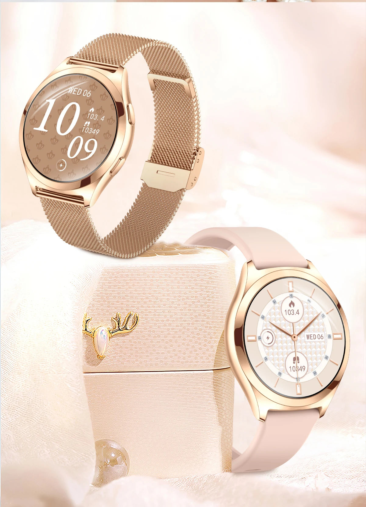Montre Connectée Femme Luxe 1.27" Boussole IP68 | MDN Store
