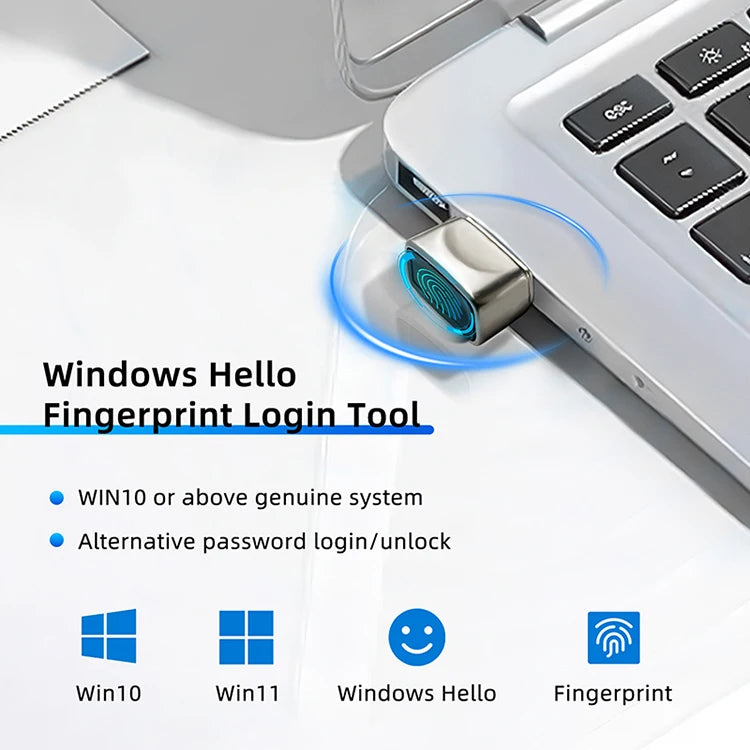 Lecteur Empreinte Digitale USB Biométrique Windows Hello - Sécurité PC Laptop | MDN