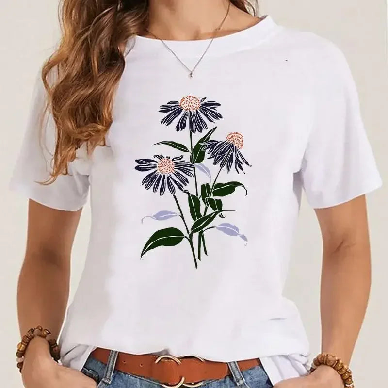 T-Chemise Fleurs Printemps Style 90s Femme | MDN Store