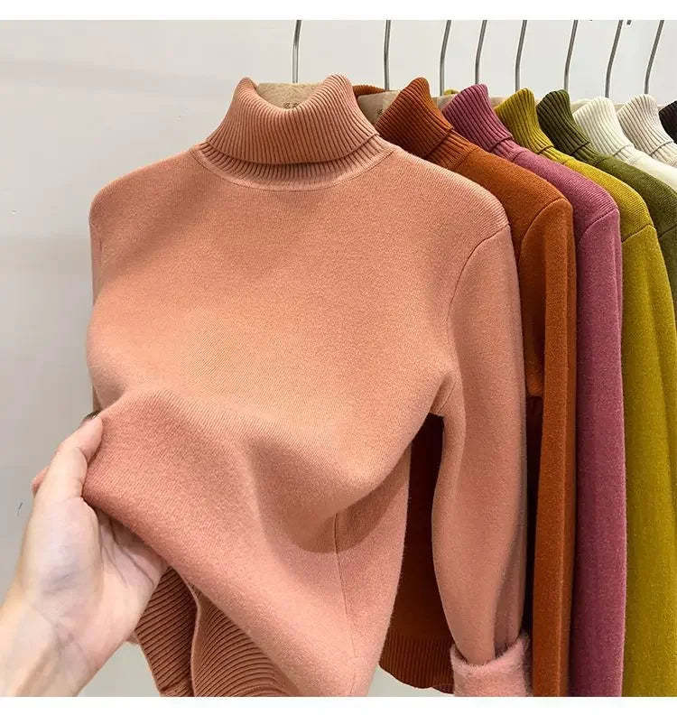 Pull Col Roule Femme Polaire Epais Manches Longues 8 Coloris | MDN Store