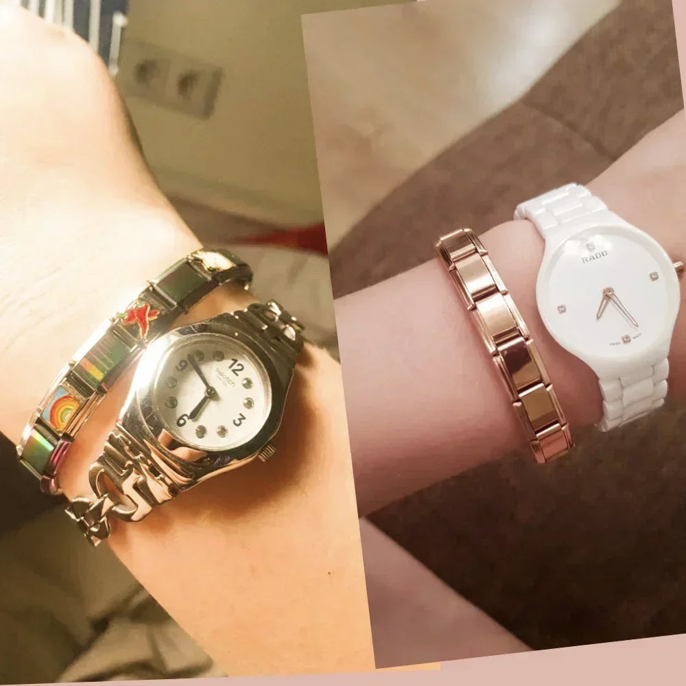 Bracelet Femme Elastique Charme Acier Inoxydable 9mm | MDN Store