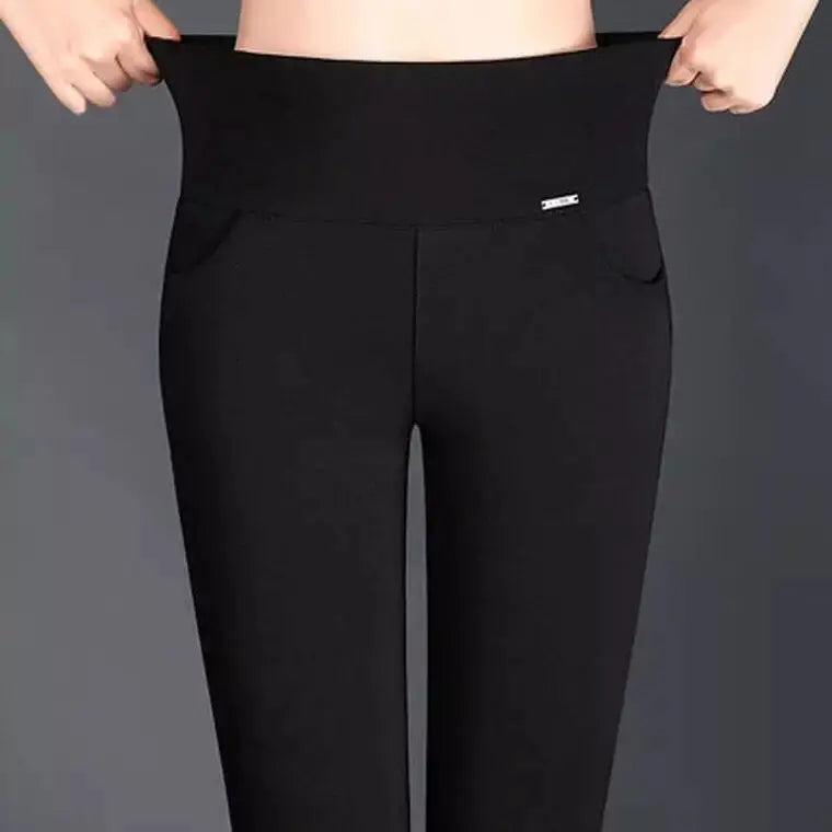 Pantalon Jambes Larges Taille Haute Noir | MDN Store