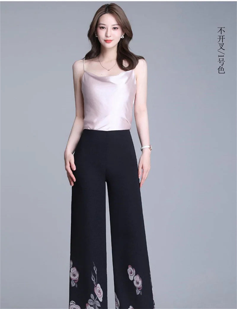 Pantalon Grande Femme Mousseline Imprimé | MDN Store