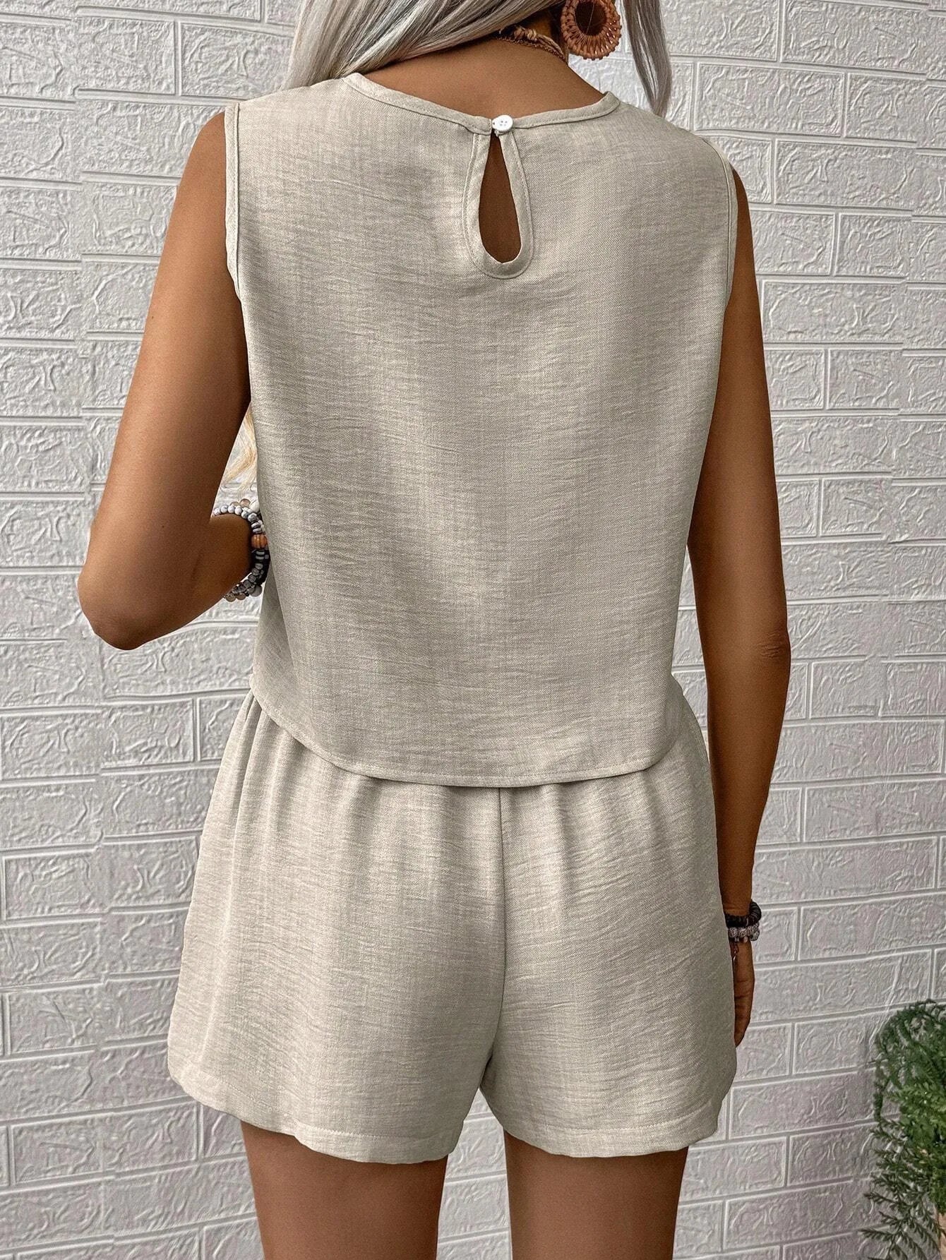 Ensemble Haut et Short Femme Sans Manches Casual | MDN Store 25