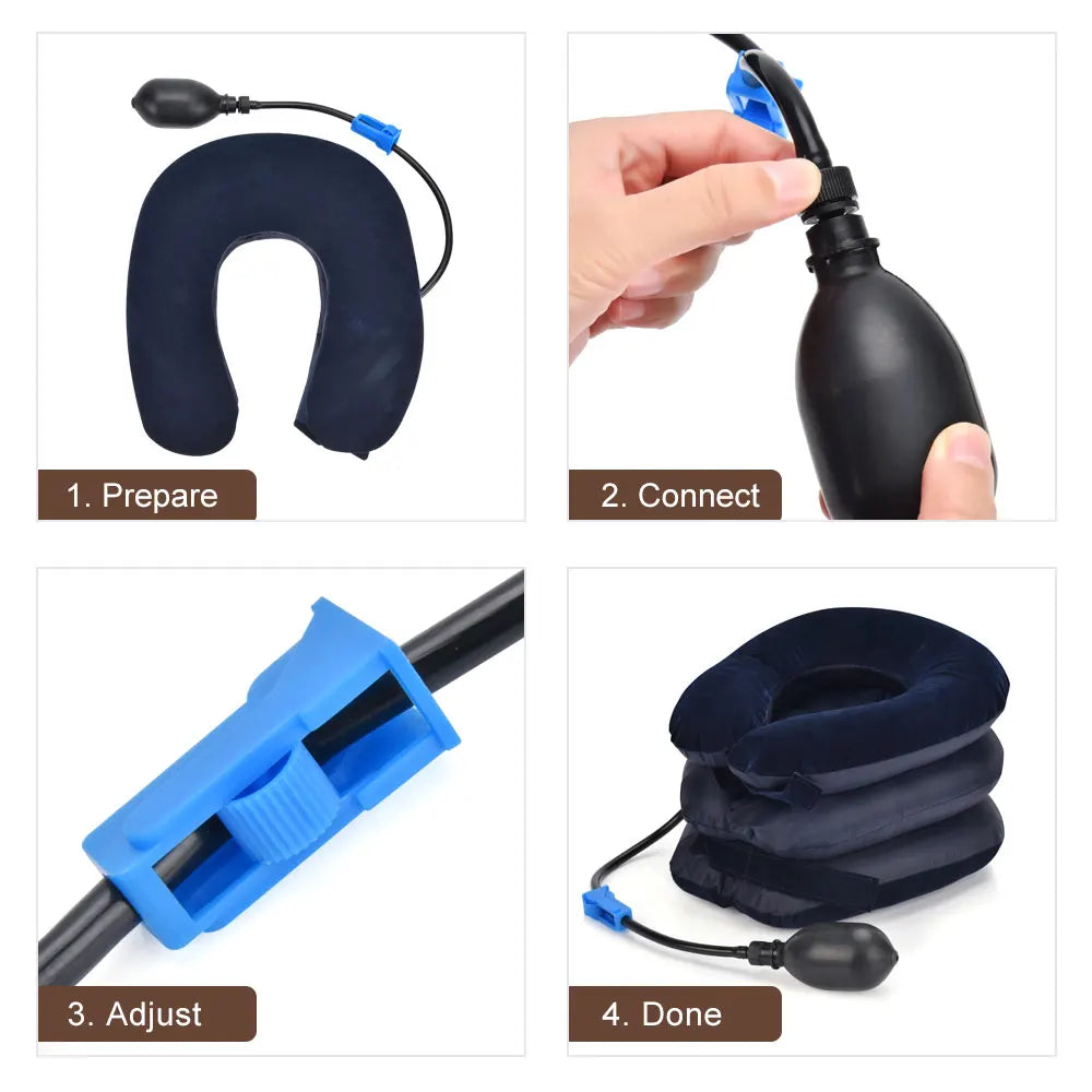Coussin Cervical Gonflable Traction Nuque 3 Couches | MDN Store
