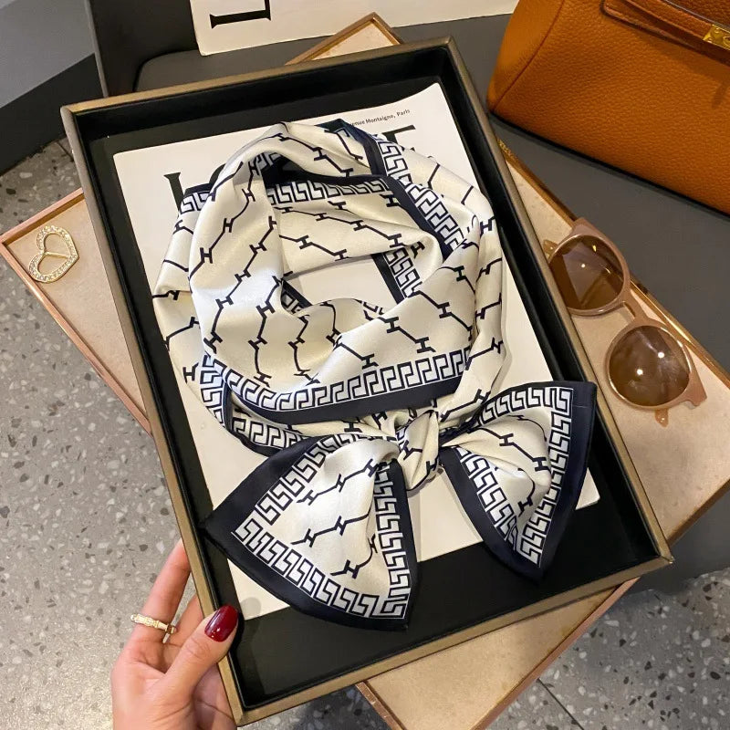 Foulard Soie Long Étroit Femme Cravate | MDN Store