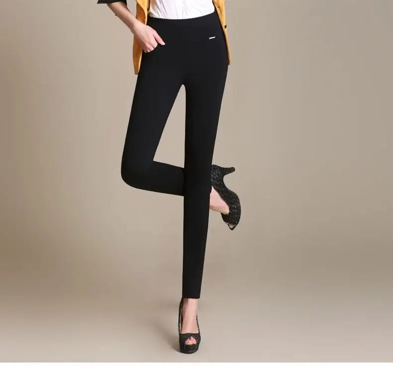 Pantalon Jambes Larges Taille Haute Noir | MDN Store