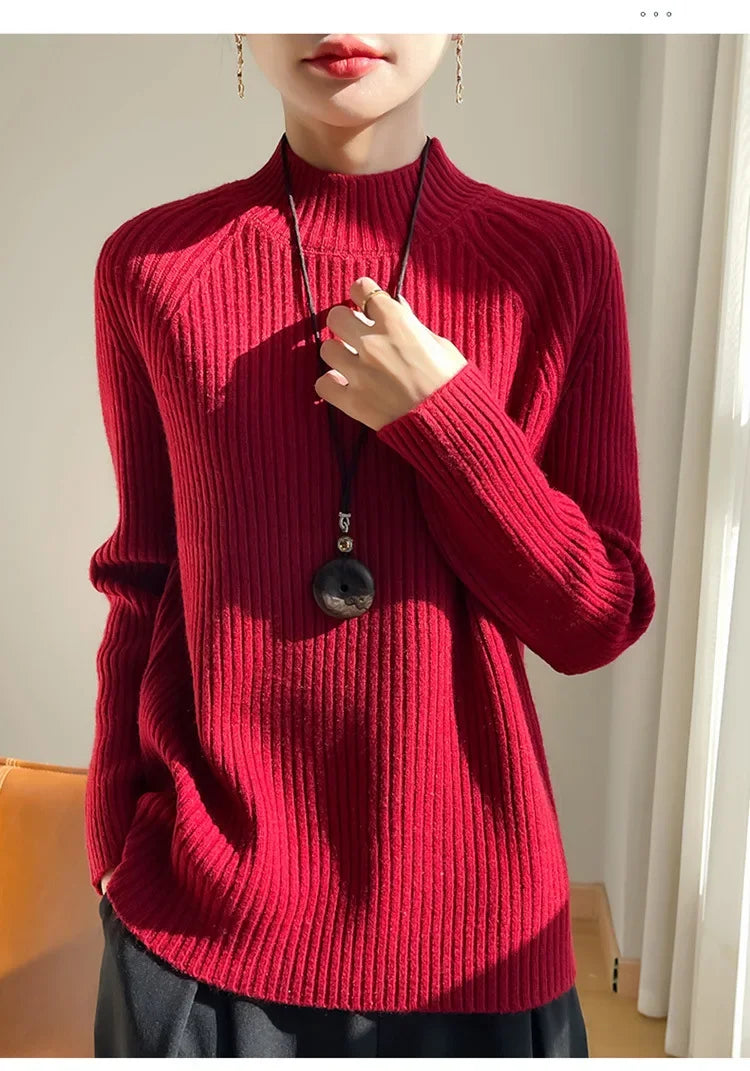 Pull Sans Manches Femme Col Montant Tricot Epais Layering 6 Coloris | MDN Store