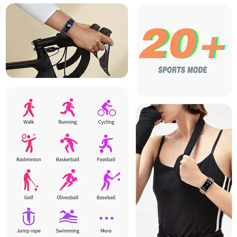 Bracelet Connecté Femme Homme Sport - Montre Santé Cardiaque Oxygène Étanche | MDN