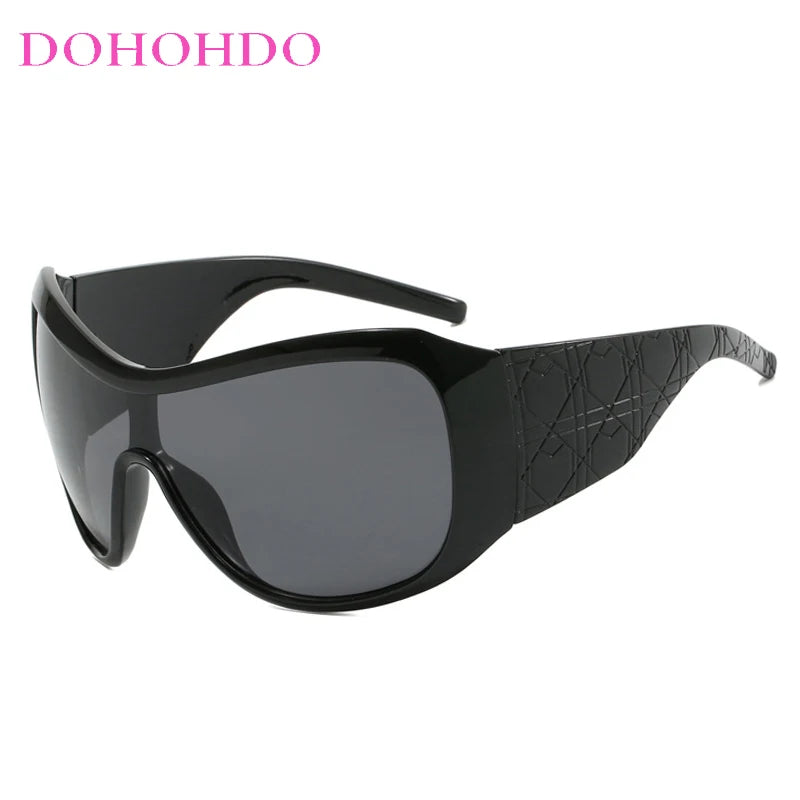 Lunettes de Soleil Y2K Oversize Monobloc UV400 - Femme | MDN