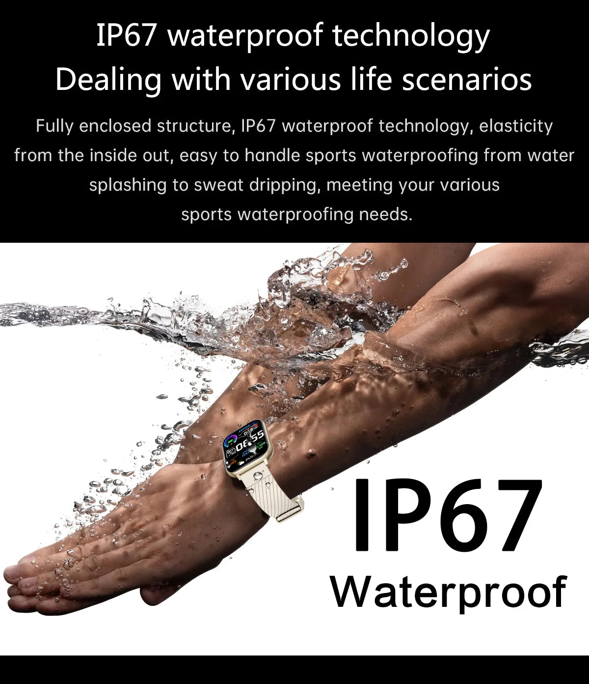 Montre Connectée Femme LIGE Tactile Personnalisable - Cardiaque Sommeil Étanche Sport | MDN