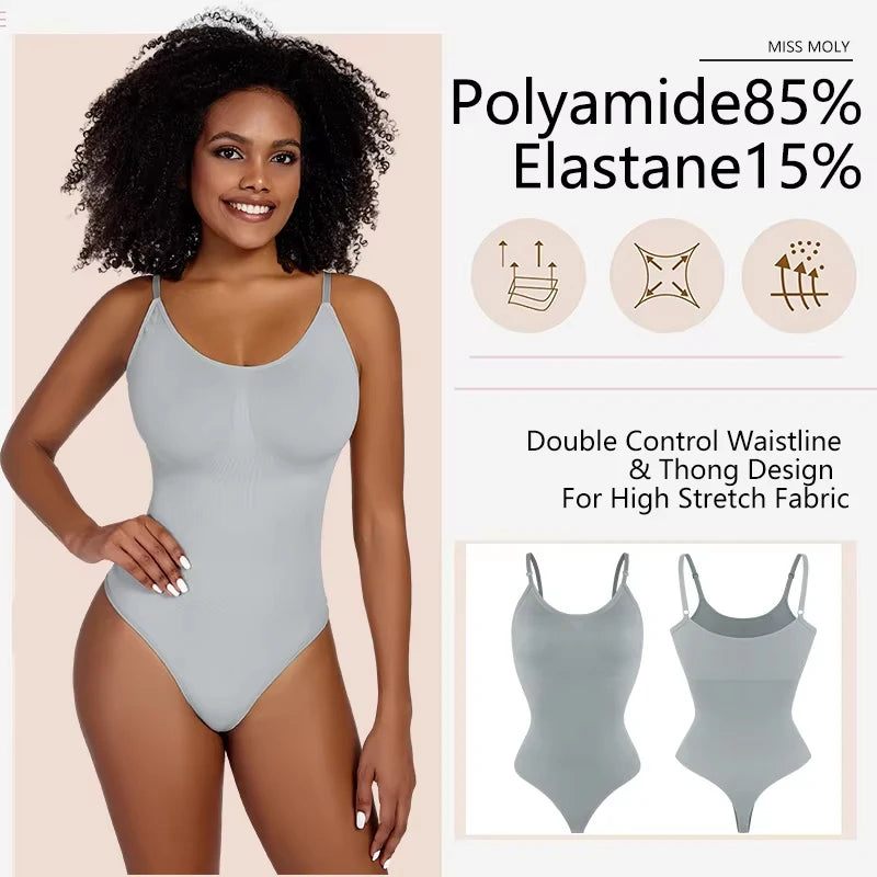 Body Gainant Sculptant Femme String - Gaine Complète Lissante Poitrine Affinée | MDN