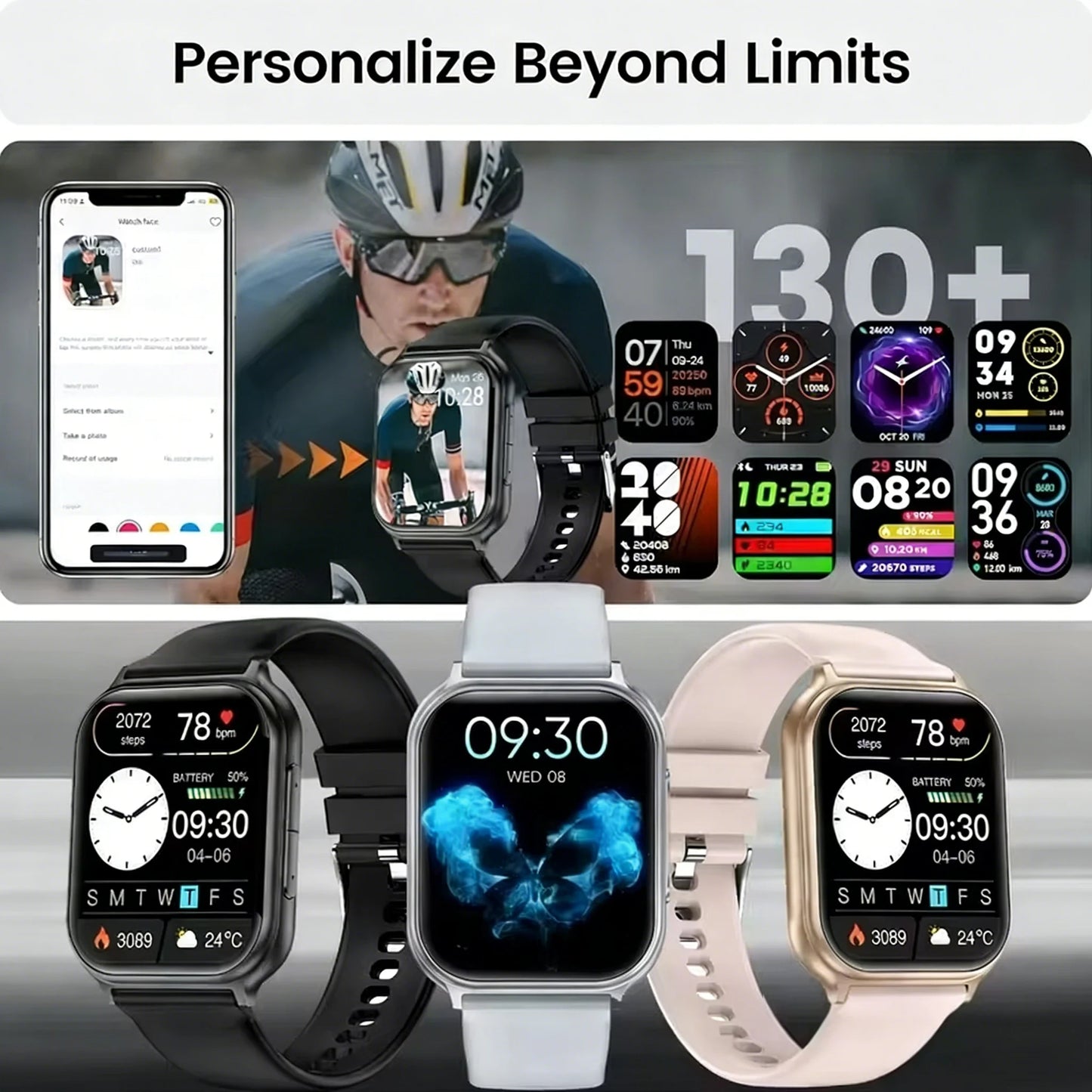 Montre Connectée GPS 1.83" Acier 700mAh IP68 | MDN