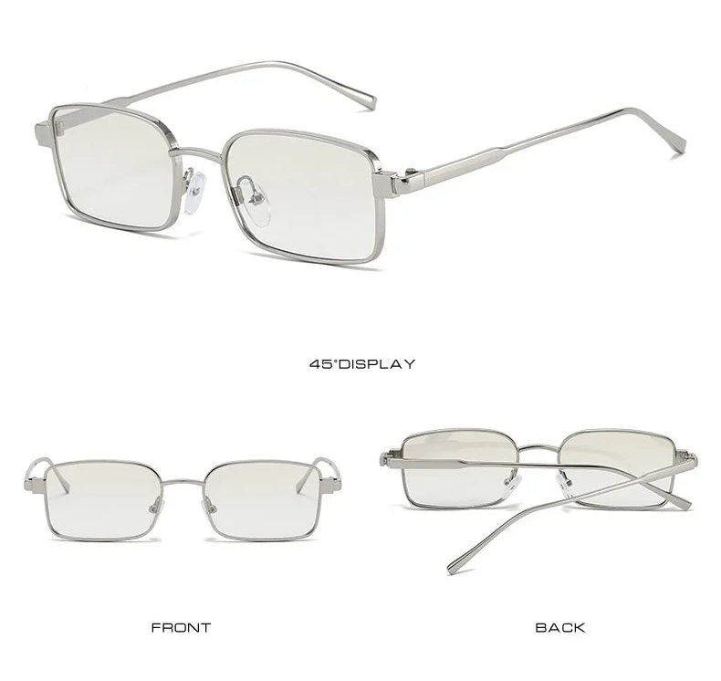 Lunettes Soleil Rectangle Y2K Alliage | MDN