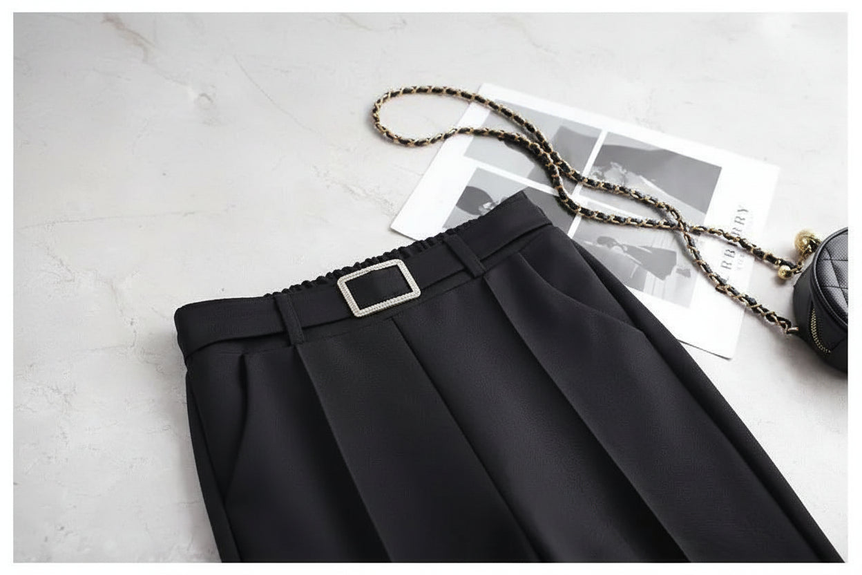 Pantalon Évasé Taille Haute Diamants | MDN Store