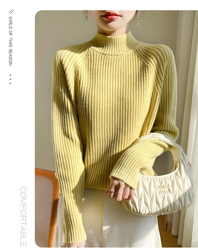 Pull Sans Manches Femme Col Montant Tricot Epais Layering 6 Coloris | MDN Store