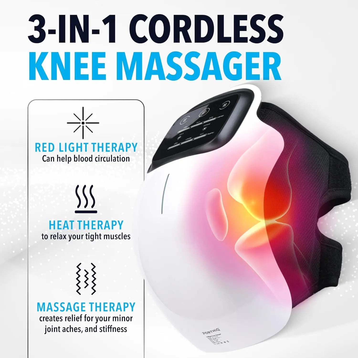 Masseur Genoux Sans Fil Infrarouge LED Thérapie Chaleur | MDN Store