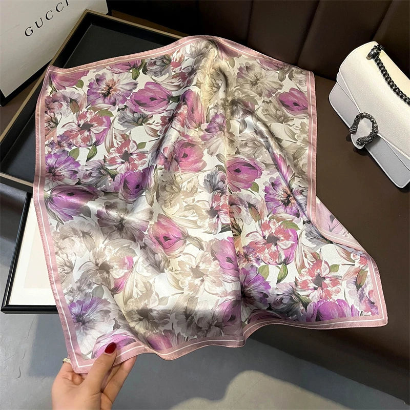 Foulard Carré Soie Naturelle 100% 53cm Femme | MDN Store