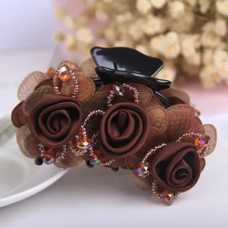 Pince à Cheveux Crabe Fleurie - Accessoire Cheveux Élégant et Pratique | MDN Store