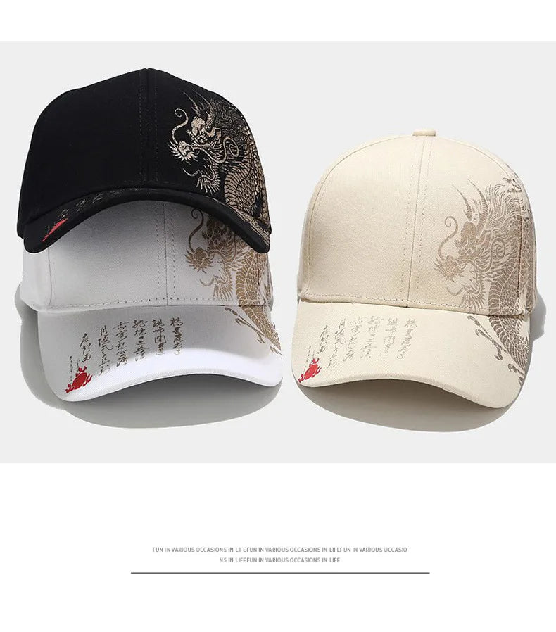 Casquette Baseball Dragon Style Chinois Femme Coton Reglable | MDN Store 25