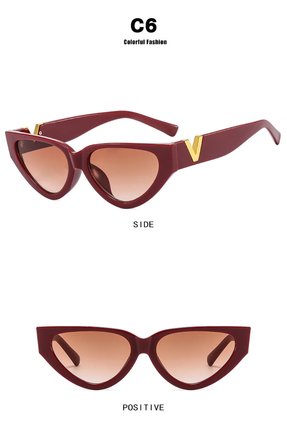 Lunettes de Soleil Cat Eye Vintage Femme - Monture Œil de Chat Rétro UV400 Protection Designer | MDN