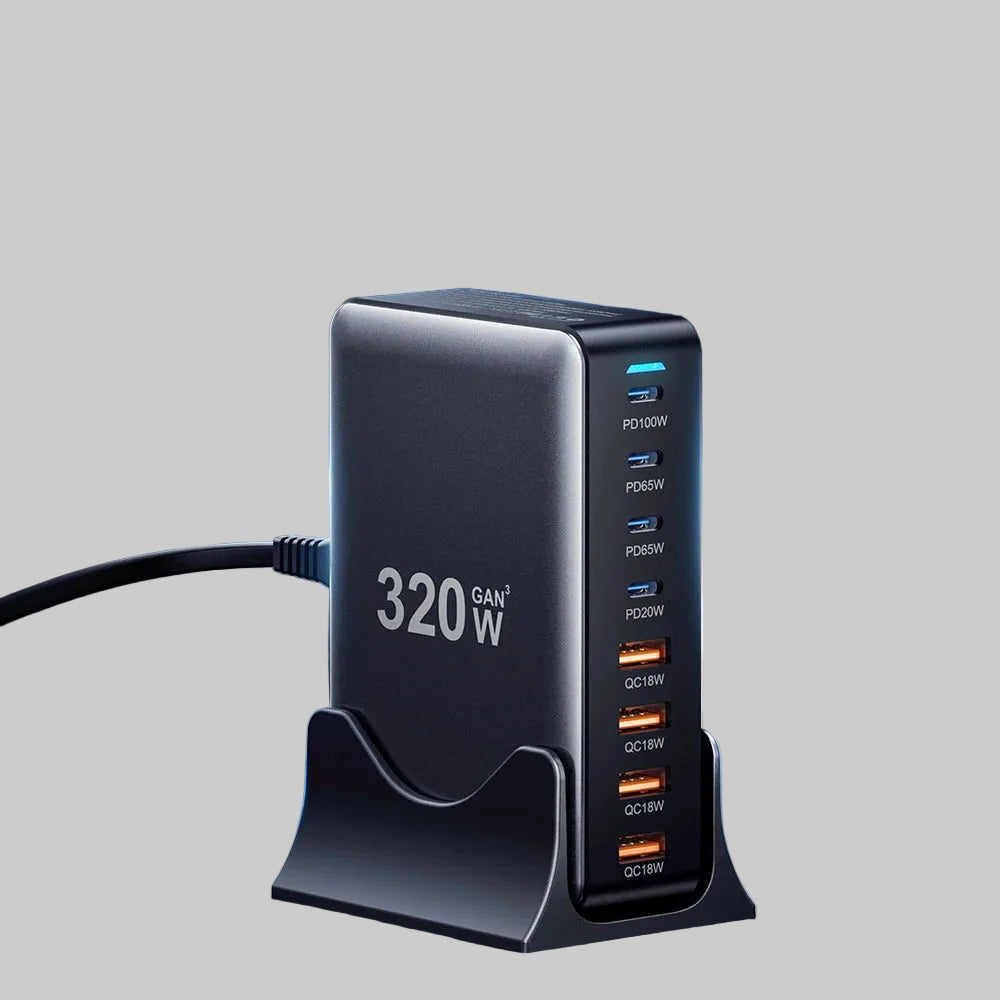 Chargeur GaN 320W 8 Ports USB-C PD 100W | MDN Store