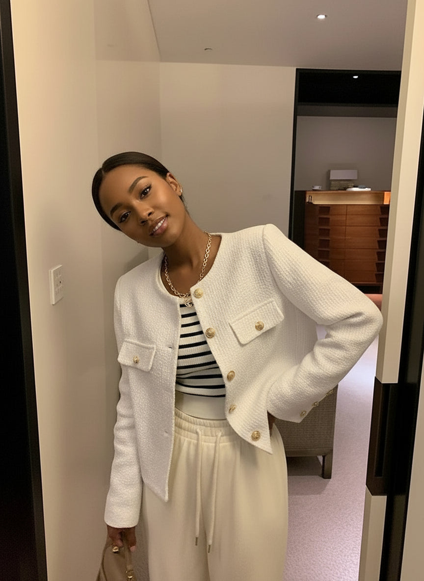 Veste Tweed Courte Élégante | MDN Store