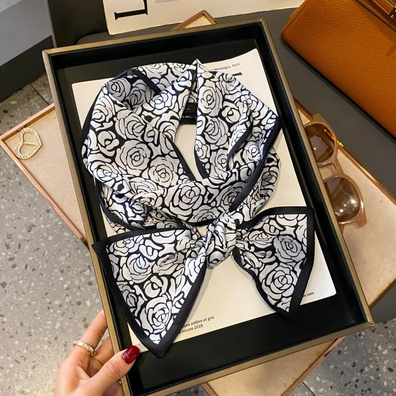Foulard Soie Long Étroit Femme Cravate | MDN Store