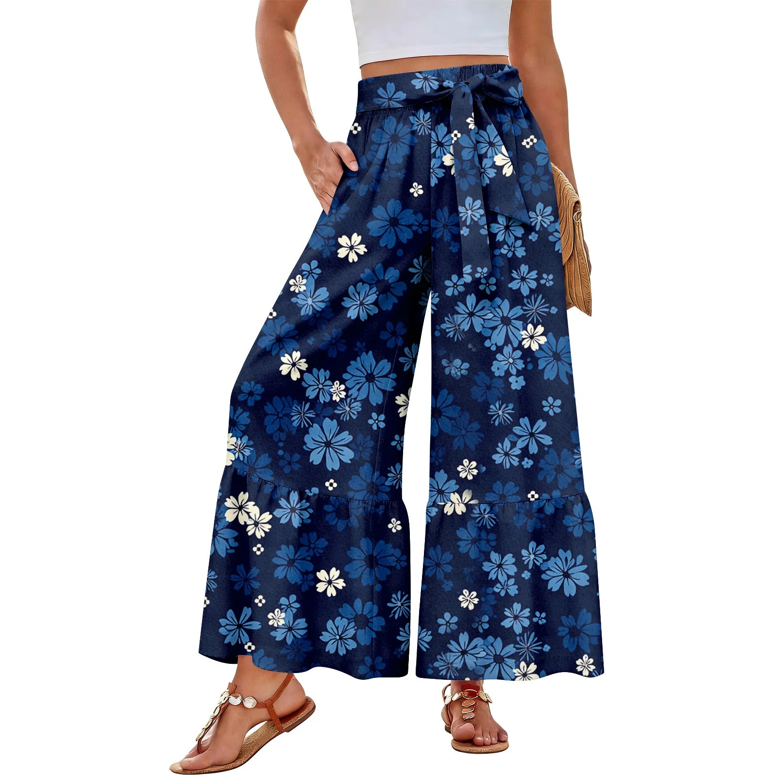 Pantalon Bohème Imprimé Floral Femme | MDN Store