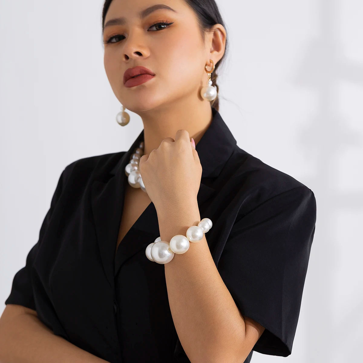 Collier Ras-de-Cou Perles Imitation Maxi | MDN