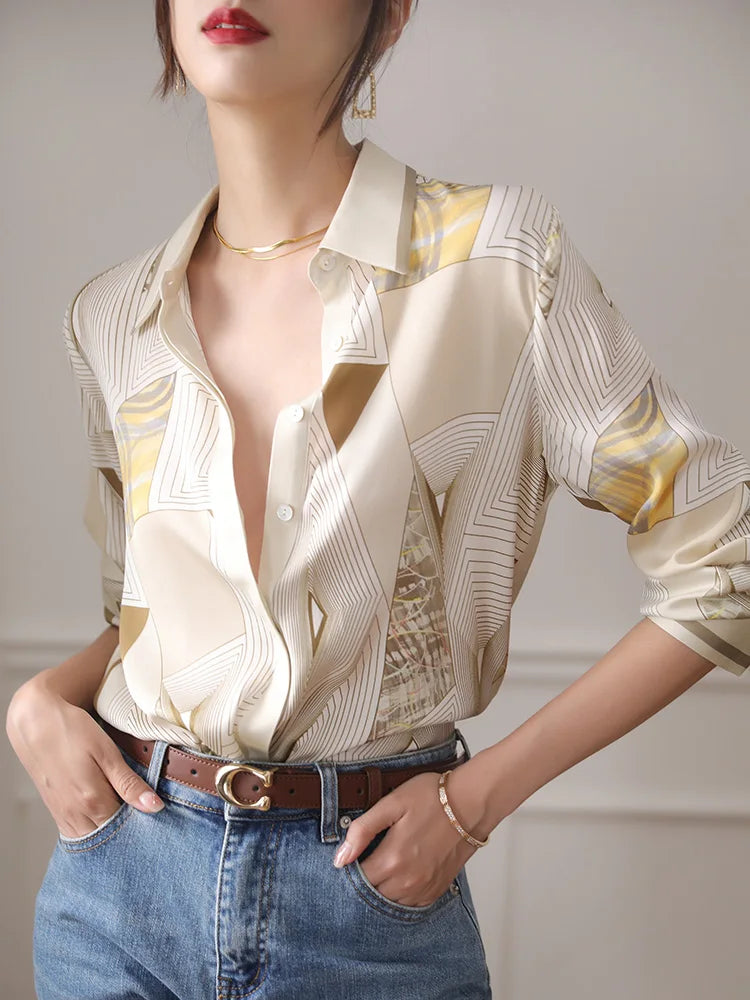 mode-impression-dames-chemises-nouveau-elegant-fem - MDN Store 25
