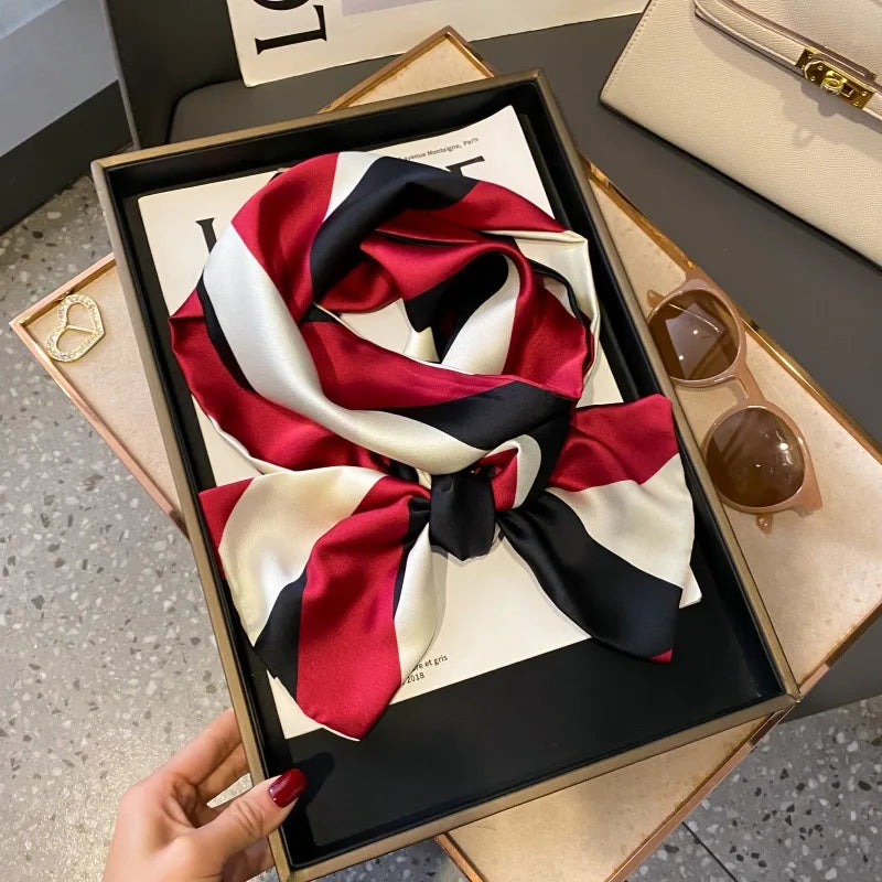 Foulard Soie Long Étroit Femme Cravate | MDN Store