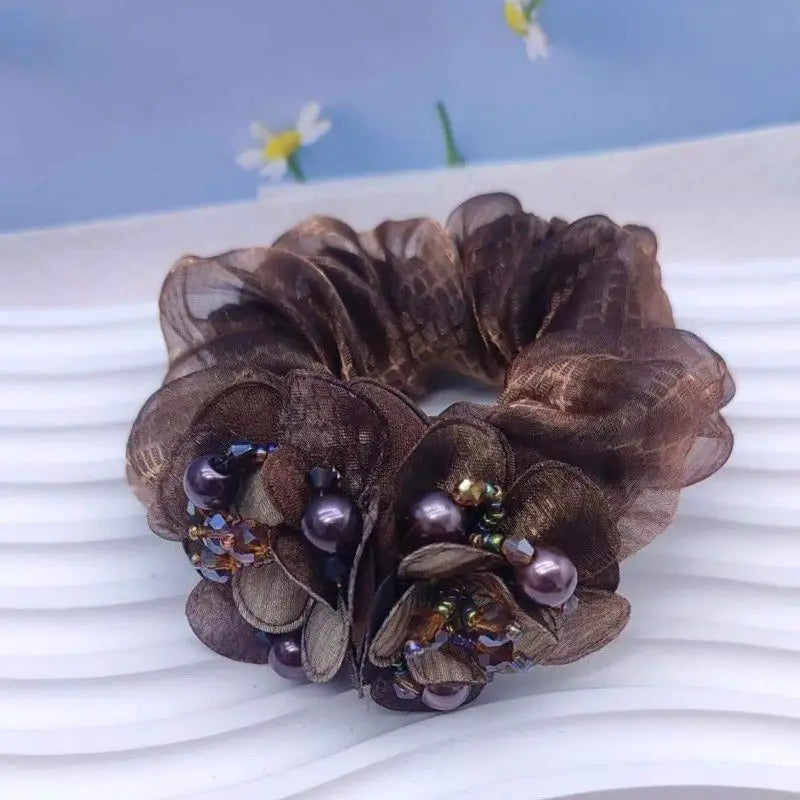 Bandeau Cheveux Fleur Maille Élégant | MDN
