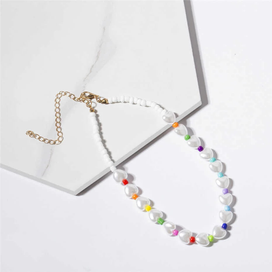 Collier Ras-de-Cou Perles Blanches Métal | MDN Store