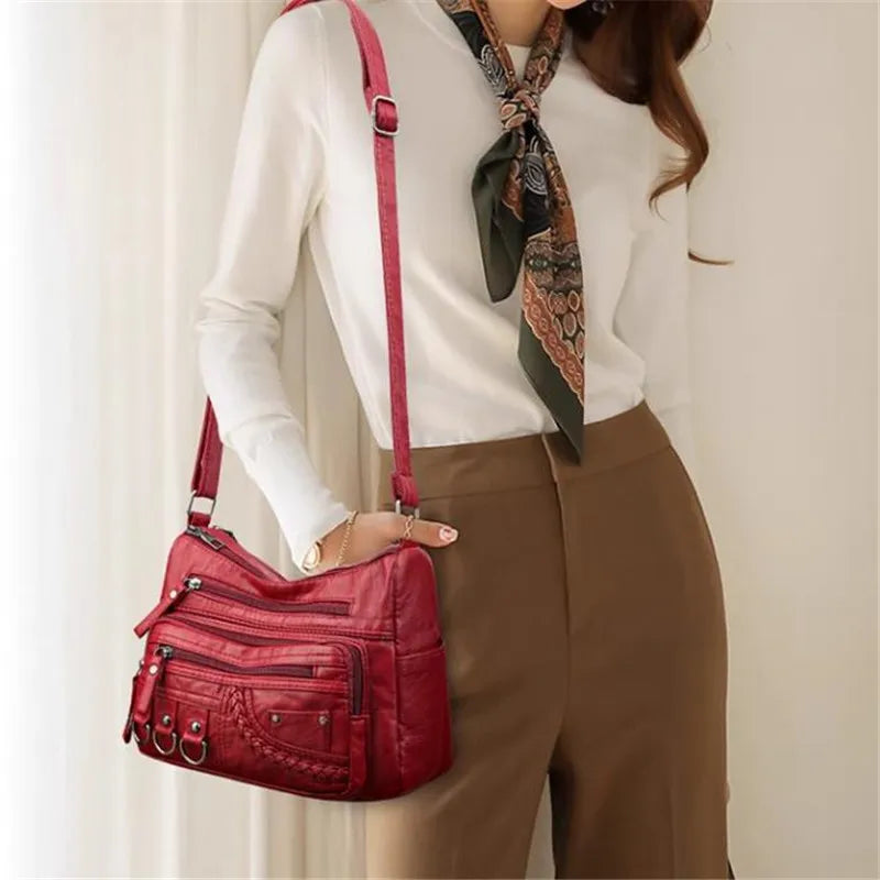 Sac Bandoulière Vintage Multi-Poches Femme Voyage Bureau | MDN Store