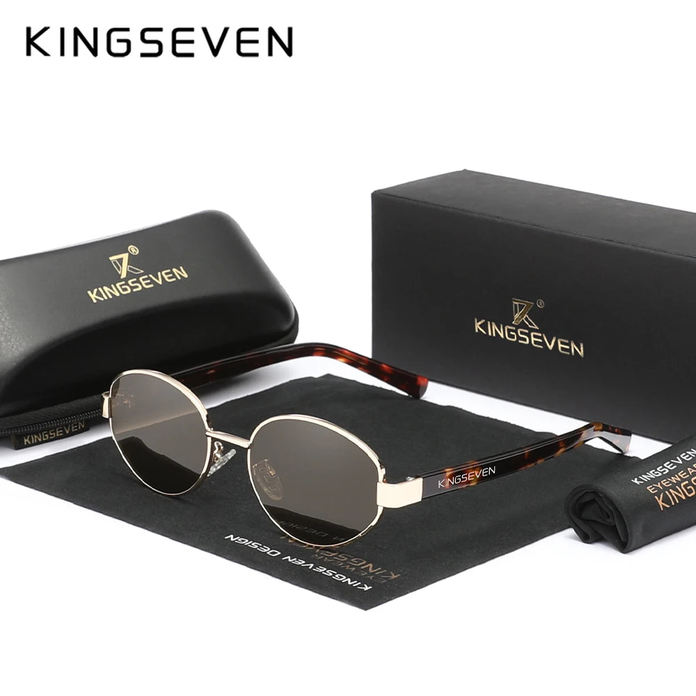 KINGSEVEN Lunettes de Soleil Rétro Ovale Polarisées UV400 Femme Luxe | MDN Store 25