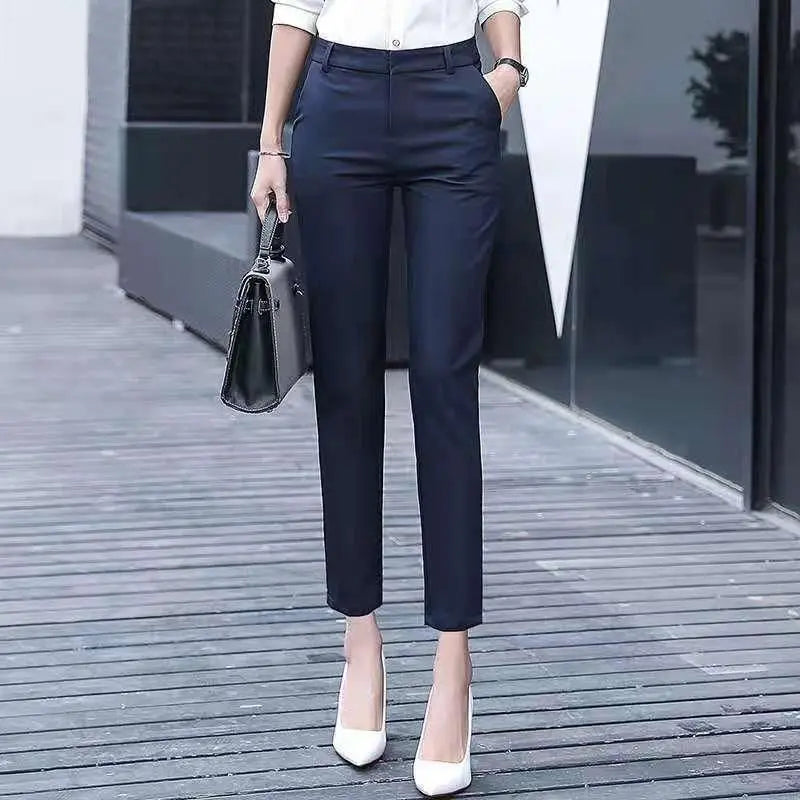 Pantalon Costume Taille Haute Slim Noir | MDN Store