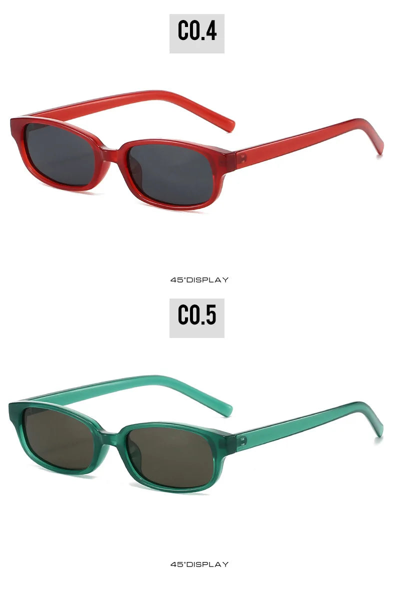 Lunettes de Soleil Polarisées Rectangulaires UV400 - Style Punk Moderne | MDN