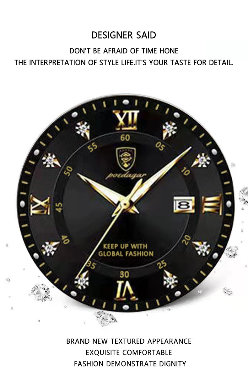 Montre Quartz Femme Acier Inoxydable Lumineuse Date Etanche Fashion | MDN Store 25
