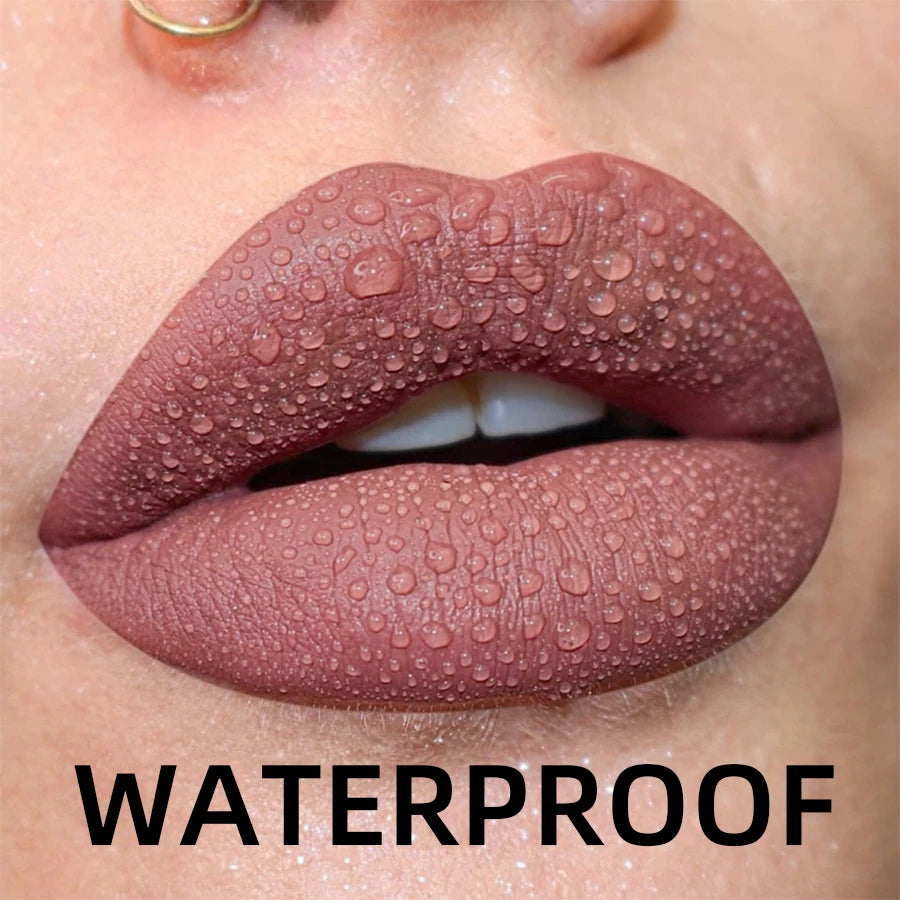 Gloss Lèvres Mat Velours 19 Couleurs Imperméable Nude Noir Rouge | MDN Store