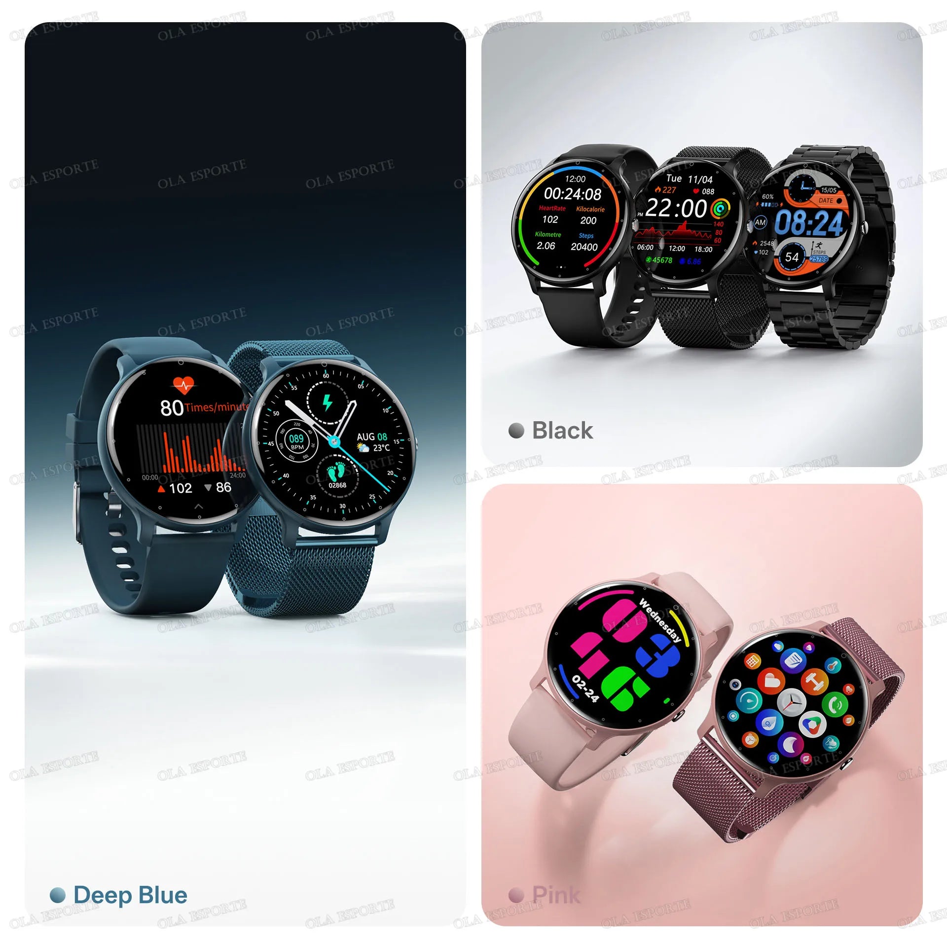Montre Connectee Sport Fitness Bluetooth 5.3 Ecran 1.46 Pouce IP67 | MDN Store 25