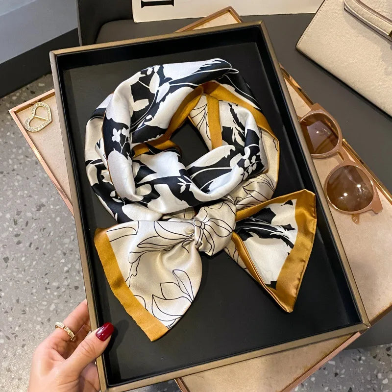 Foulard Soie Long Étroit Femme Cravate | MDN Store