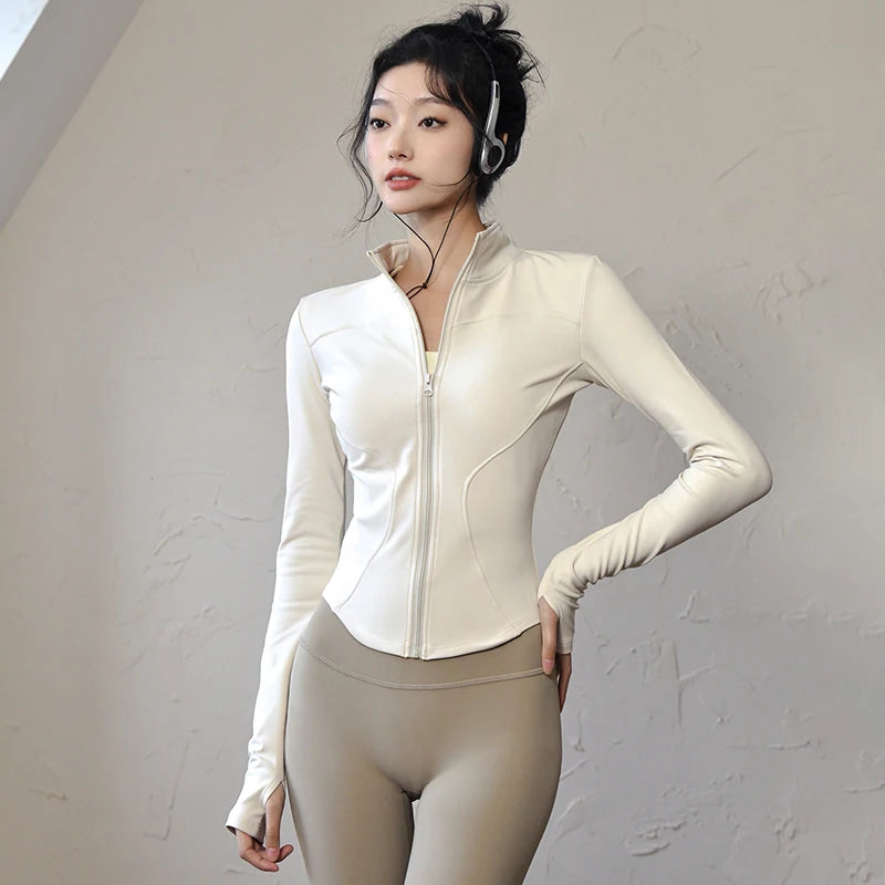 Veste Sport Femme Hiver Zip Fitness Yoga Running | MDN Store
