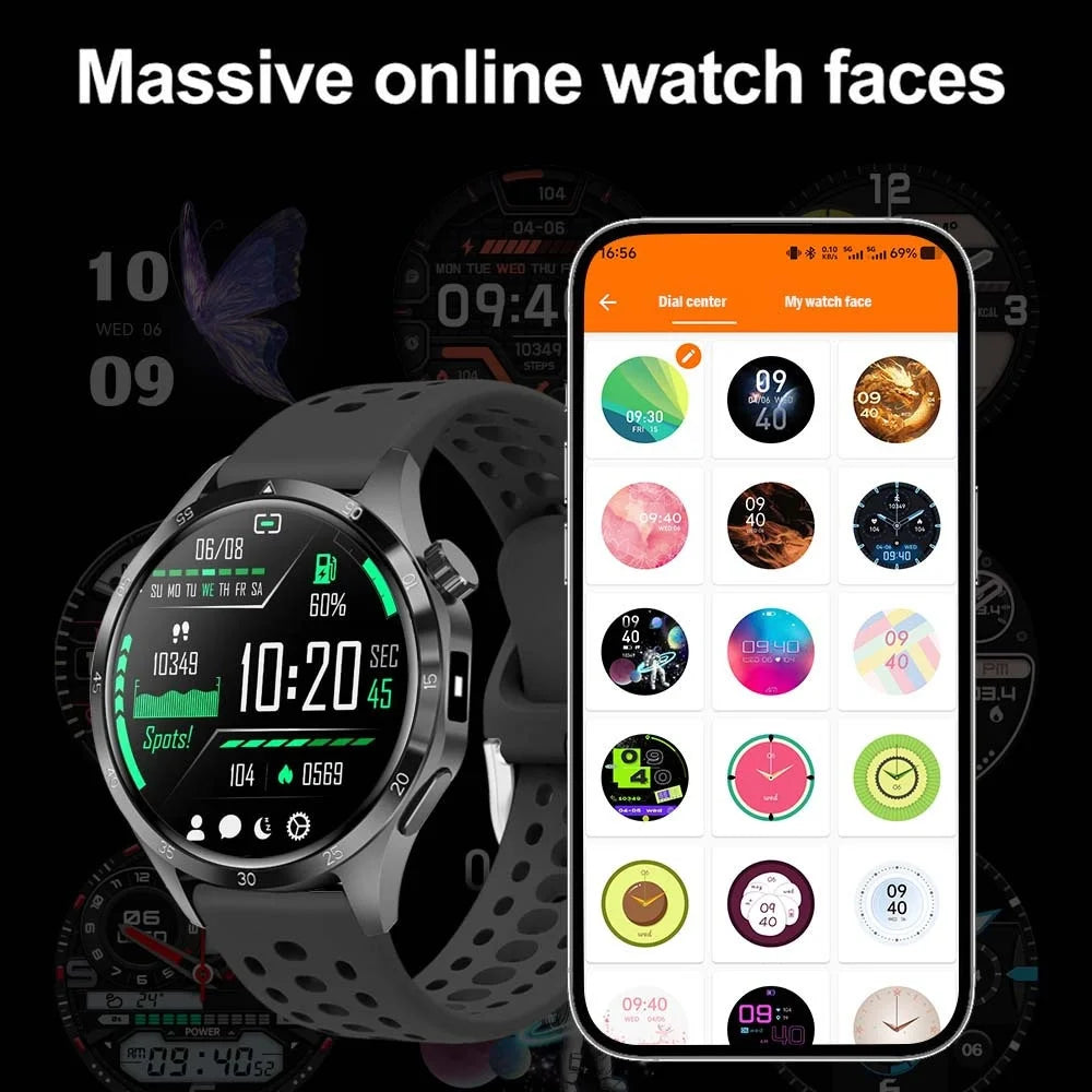 Montre Connectee Ecran Tactile 1.5 Pouce Bluetooth 5.3 Notifications Meteo | MDN Store 25