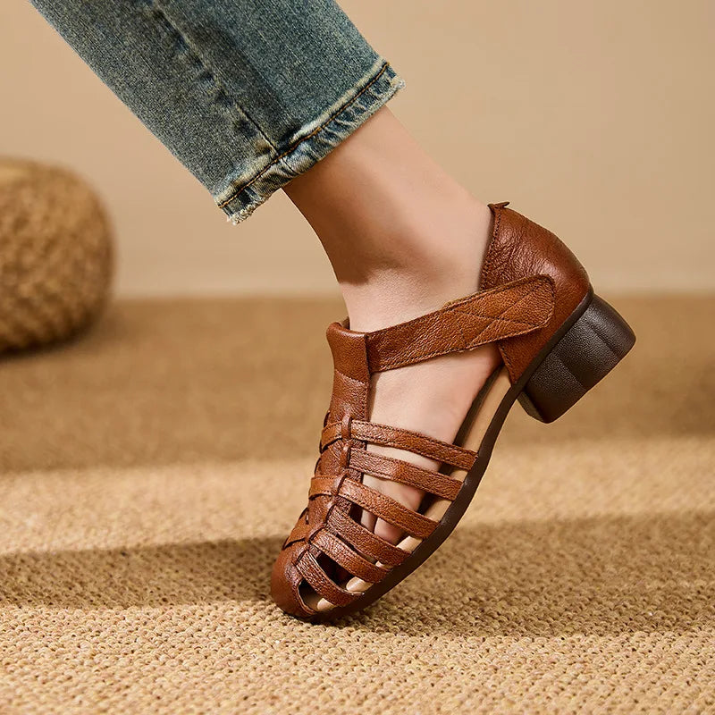 Sandales Gladiateur Cuir Bout Fermé Feerldi | MDN Store