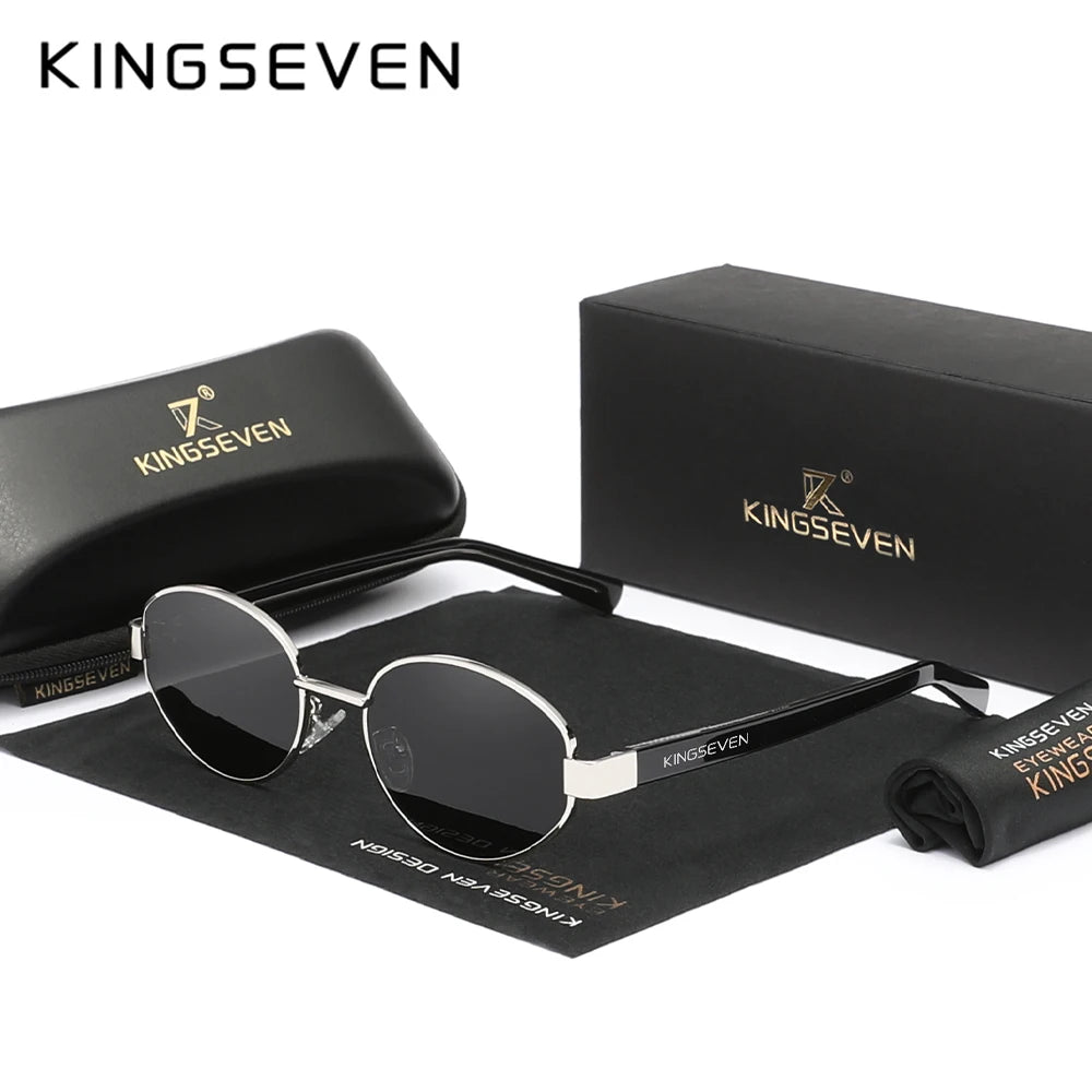KINGSEVEN Lunettes de Soleil Rétro Ovale Polarisées UV400 Femme Luxe | MDN Store 25