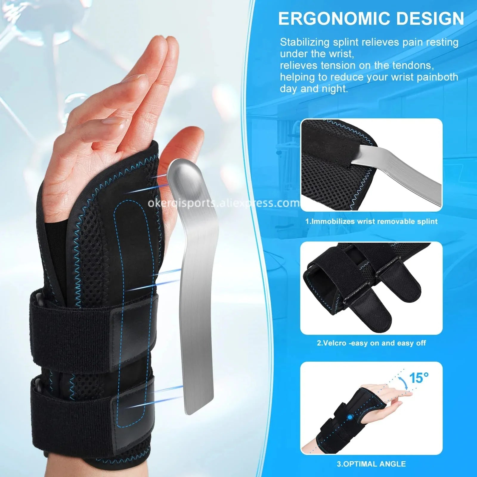 Bracelet Poignet Sport Réglable Musculation Haltérophilie Soutien | MDN Store