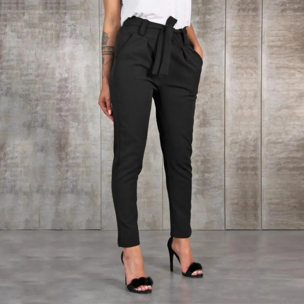 Pantalon Femme Taille Haute Ceinture | MDN Store